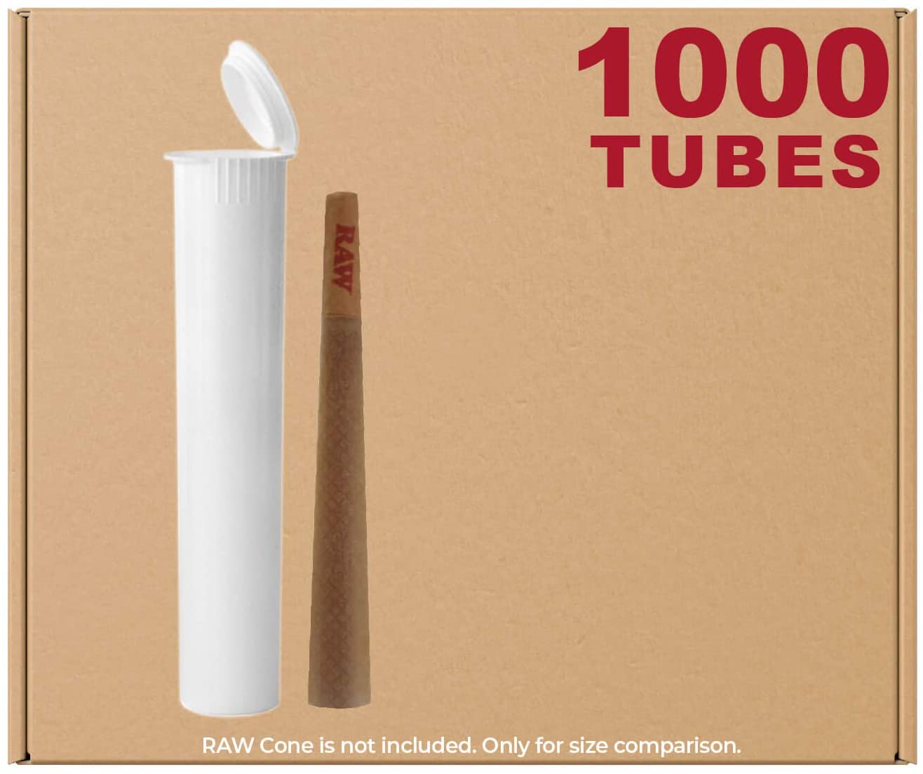 W Gallery 400 98MM White Doob Pop Tops Tubes for Storing Pre Rolled RAW Cones 