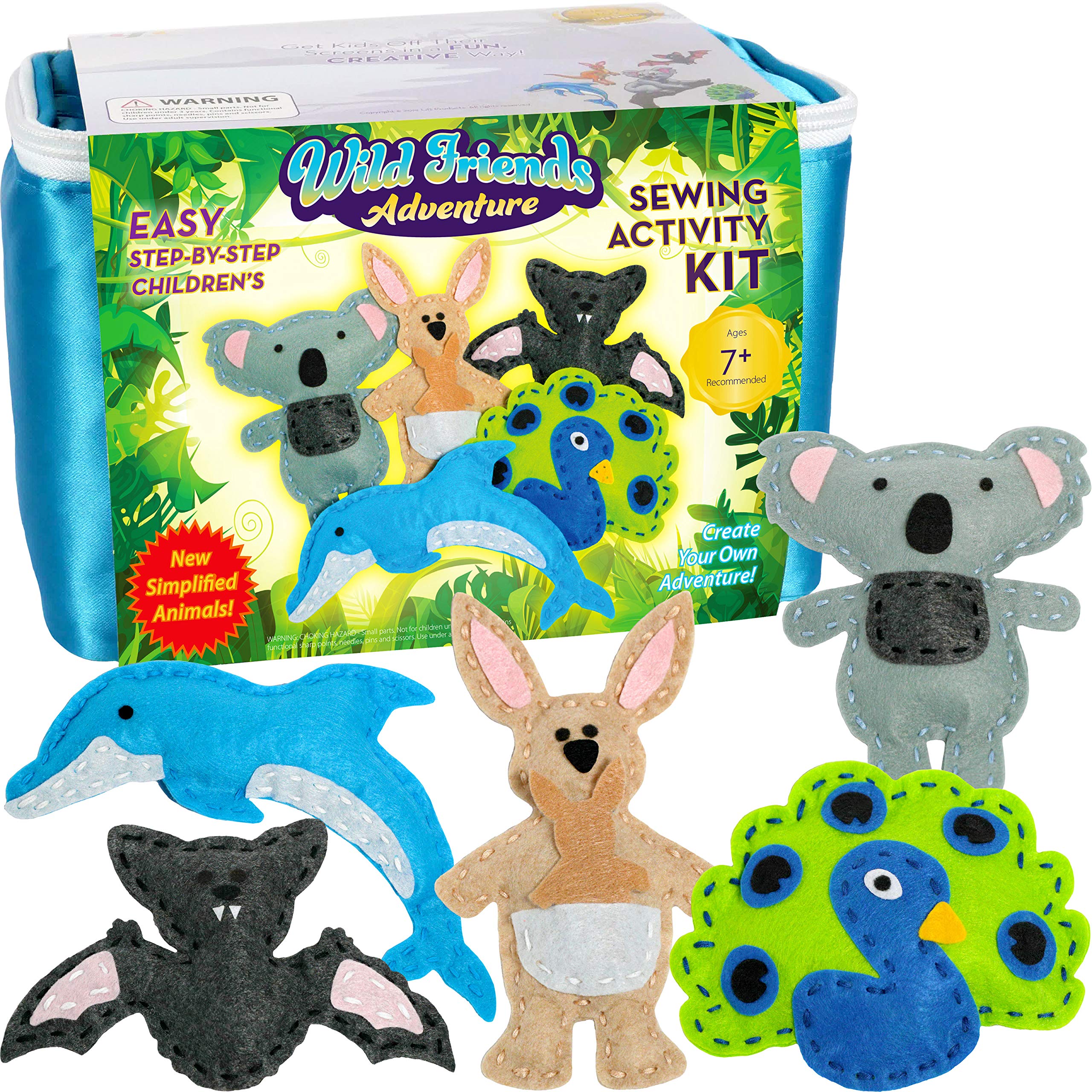 800 Beads Kids Create Your Own Beaded Pets & Dinosaurs Kits 4 Types to Choose 
