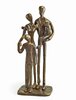 Danya B ZD1152 Sand Casted Metal Art Bronze Sculpture Family of Four - Lined with Velveteen